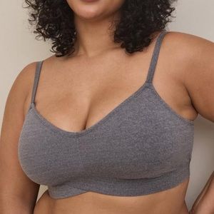 Lightly Lined Heather Cross Front Bralette TORRID size 3 New with Tags